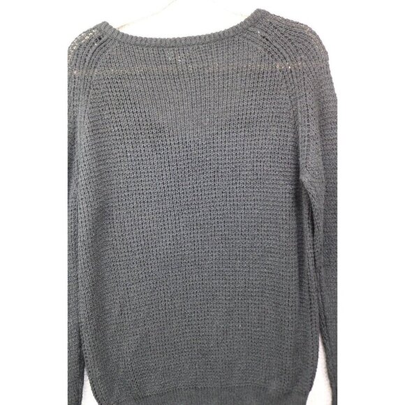 Umgee USA Black Open Knit Long Sleeve Sweater Tunic-Size Large - Picture 7 of 8